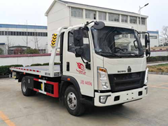 重汽豪曼國(guó)六藍(lán)牌一拖二平板道路清障車圖片